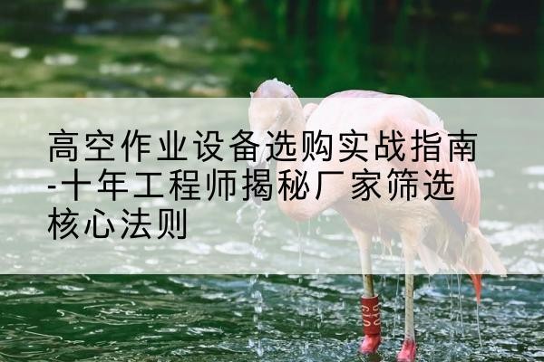 兴山剪叉式升降机厂家-高空作业设备选购实战指南-十年工程师揭秘厂家筛选核心法则